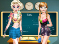 Játék Elsa And Anna Highschool Fashion