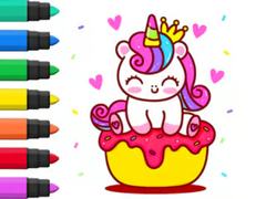 Játék Coloring Book: Unicorn Cupcake