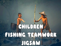 Játék Children Fishing Teamwork Jigsaw