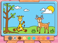Játék Coloring Book: Giraffe And Deer