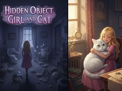 Játék Hidden Object - Girl and Cat