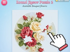 Játék Round jigsaw Puzzle 2 - Assemble Bouquet flowers