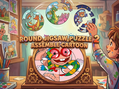 Játék Round Jigsaw Puzzle 2 Assemble Cartoon